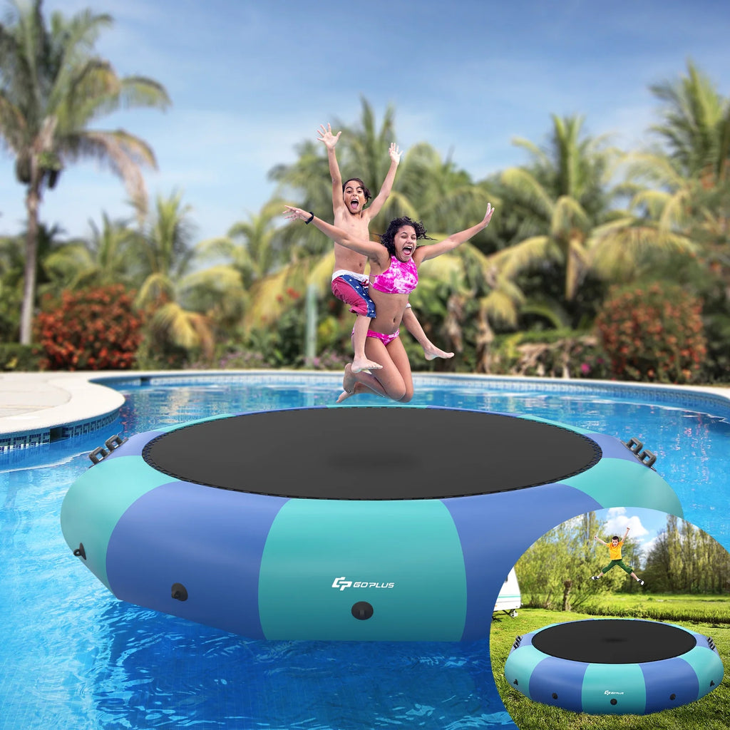 Blue & Green Inflatable Water Trampoline E553539