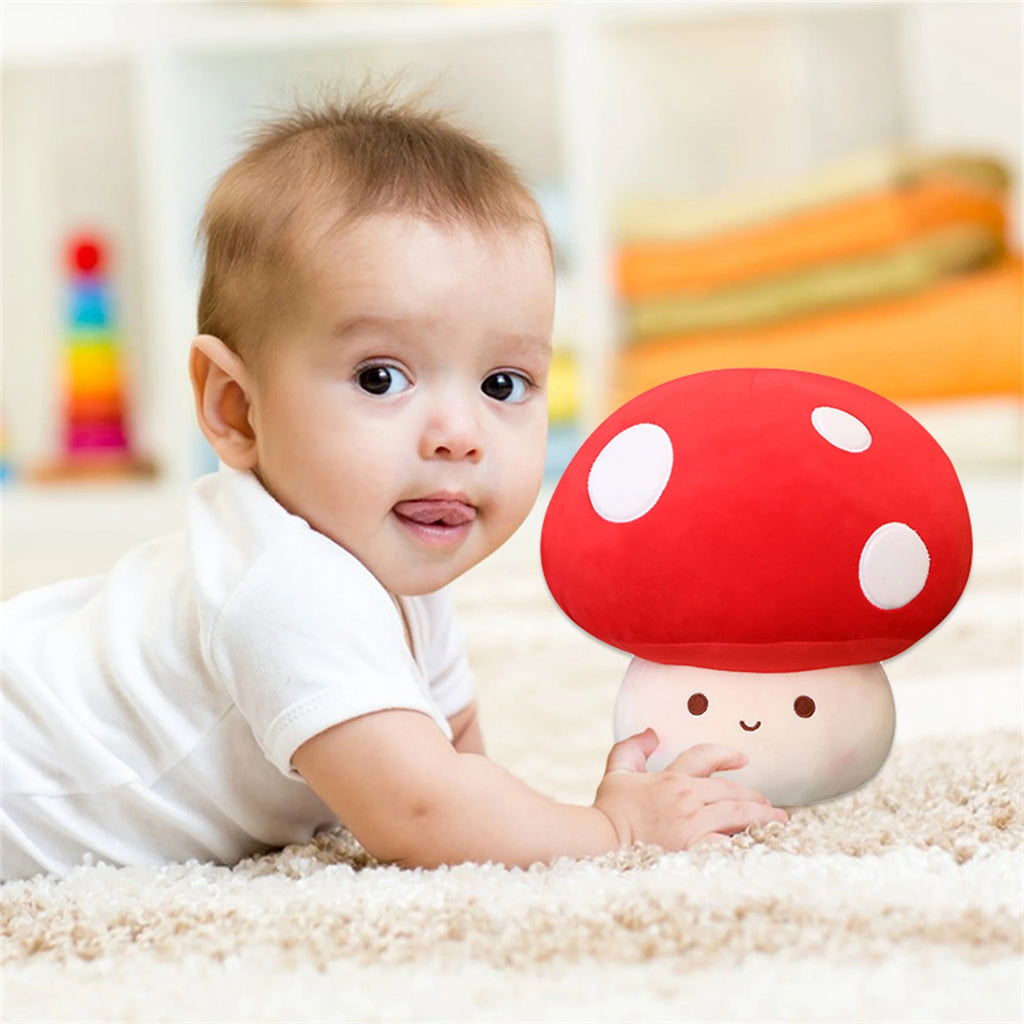 Mushroom Shaped Plush Toy Reversible Soft Stuffed Doll Z854076