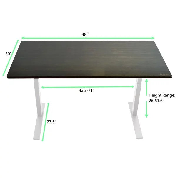 Black 48x30" Adjustable Height Electric Standing Desk D427974