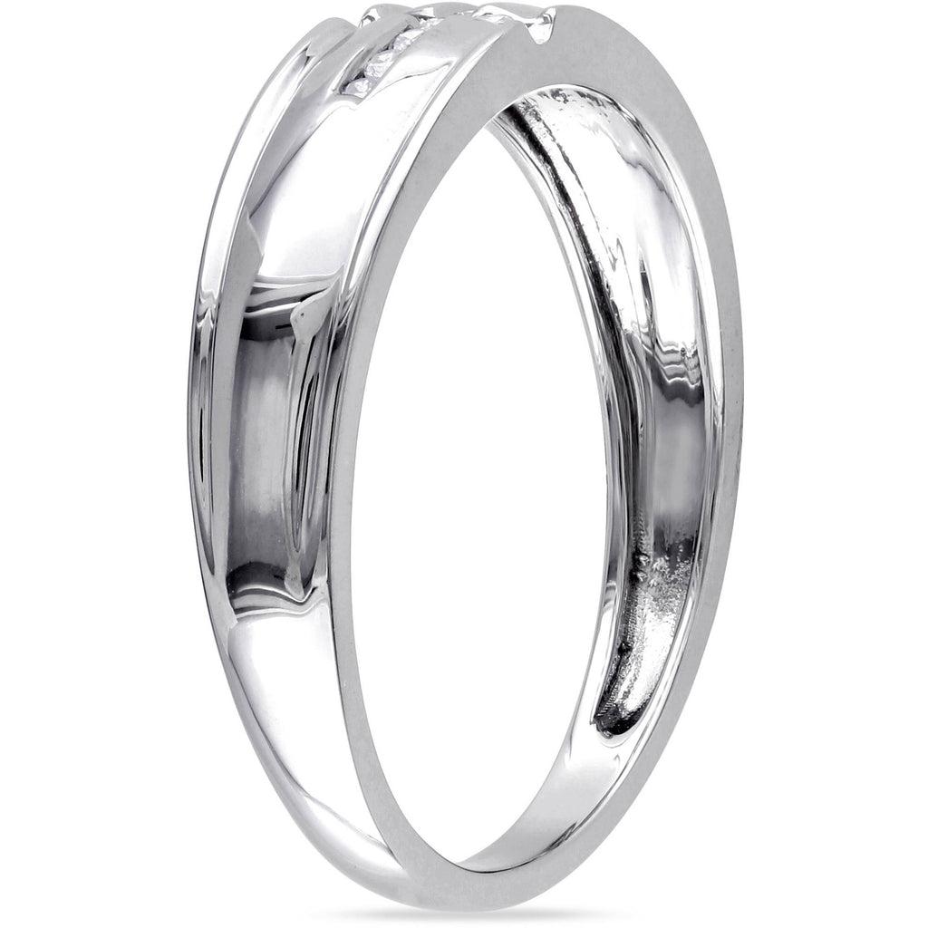 10kt White Gold Diamond Wedding Band X72956