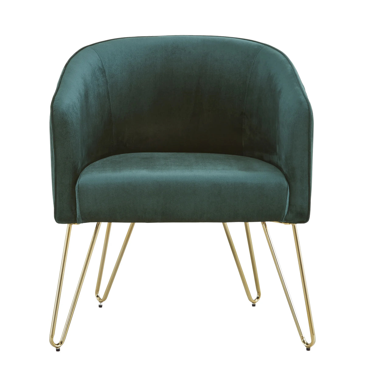 Dark Green Velvet Accent Chair X8996