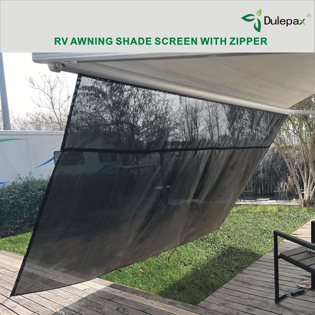 RV Awning Shade Screen with Zipper 9'X15'3'' X628