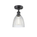 Matte Black 1 Light Semi-Flush Mount Z7450