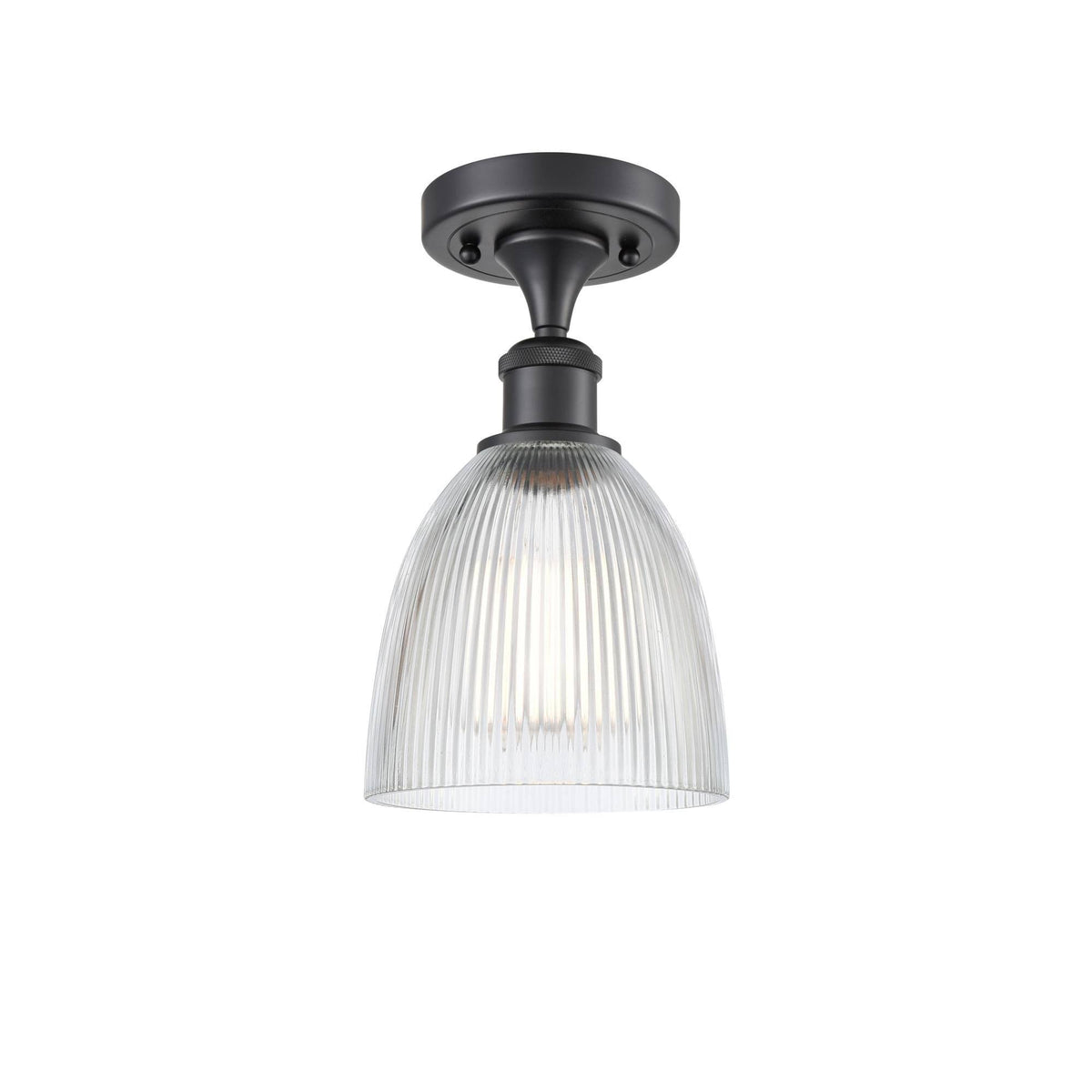 Matte Black 1 Light Semi-Flush Mount Z7450