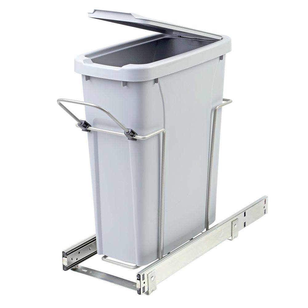 8.375 in. x 17.3125 in. x 20.125 in. Cabinet Pull Out Single Soft-Close Trash Can W550