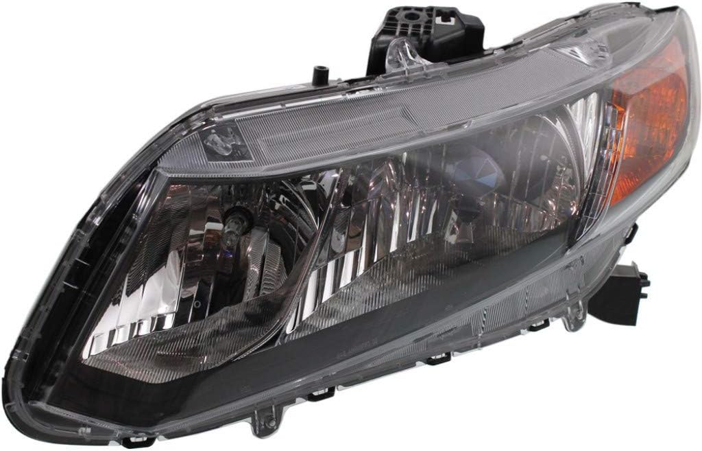 Black Housing Head Light Assembly with Bulbs R372178