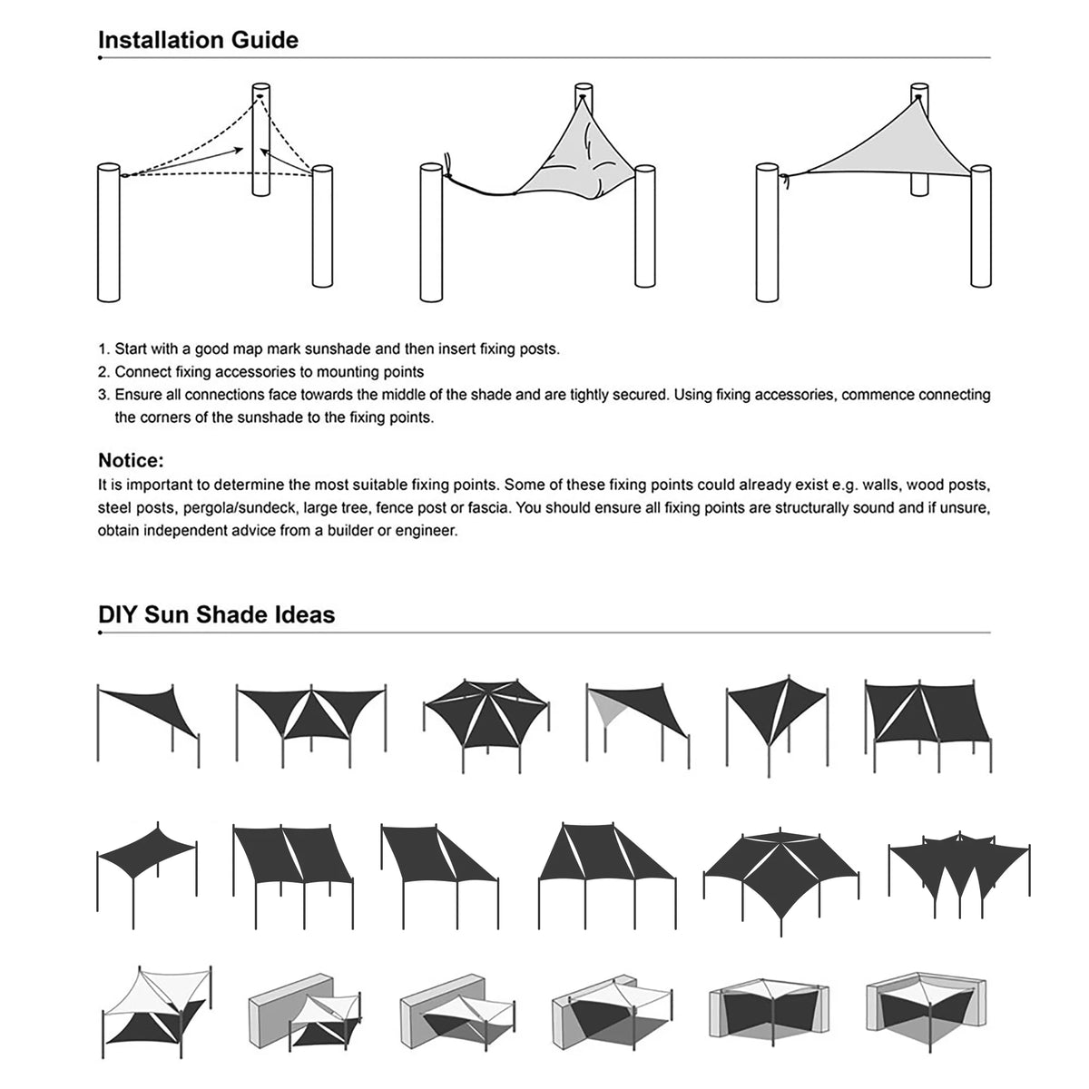 Beige Rectangle Sun Shade Sail B609