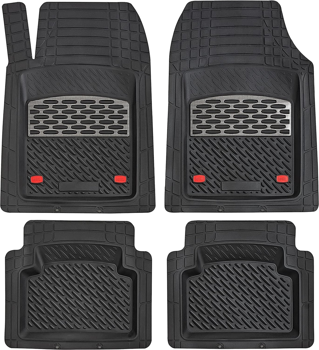 Red 5-Piece Heavy-Duty Automotive Floor Mat O138955