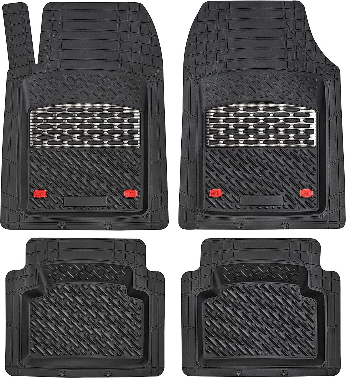 Red 5-Piece Heavy-Duty Automotive Floor Mat O138955