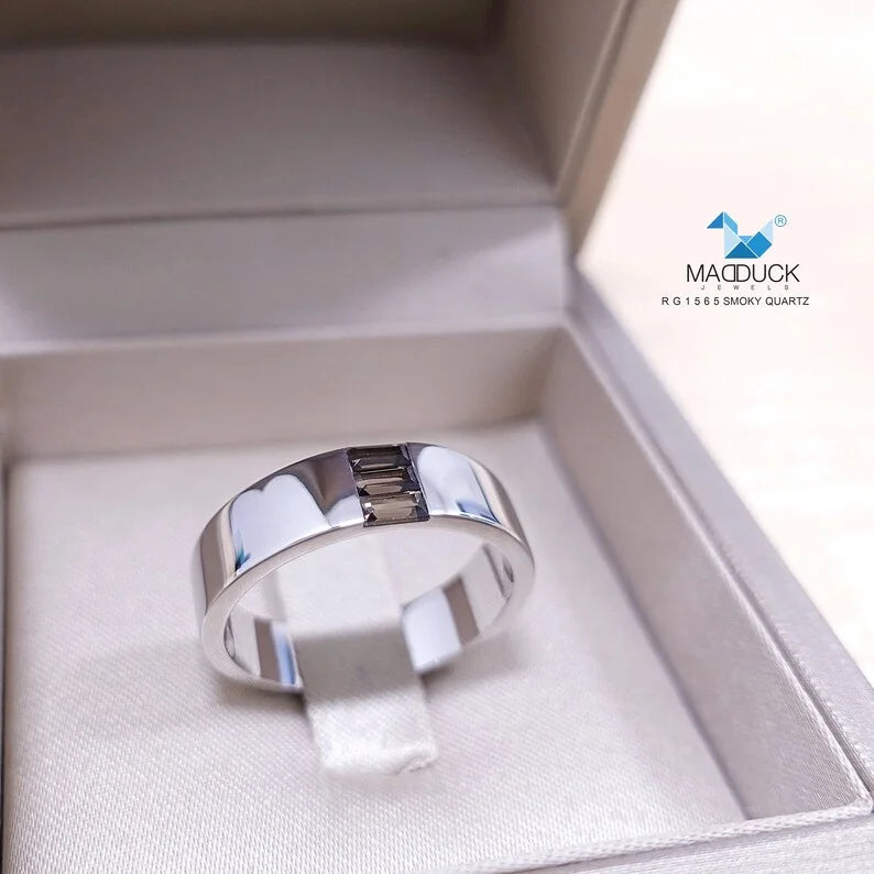 Smoky Quartz Sterling Silver 925 Ring E6344