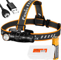 1200 Lumen L-Shape Rechargeable Headlamp with White & Red Lights F4643