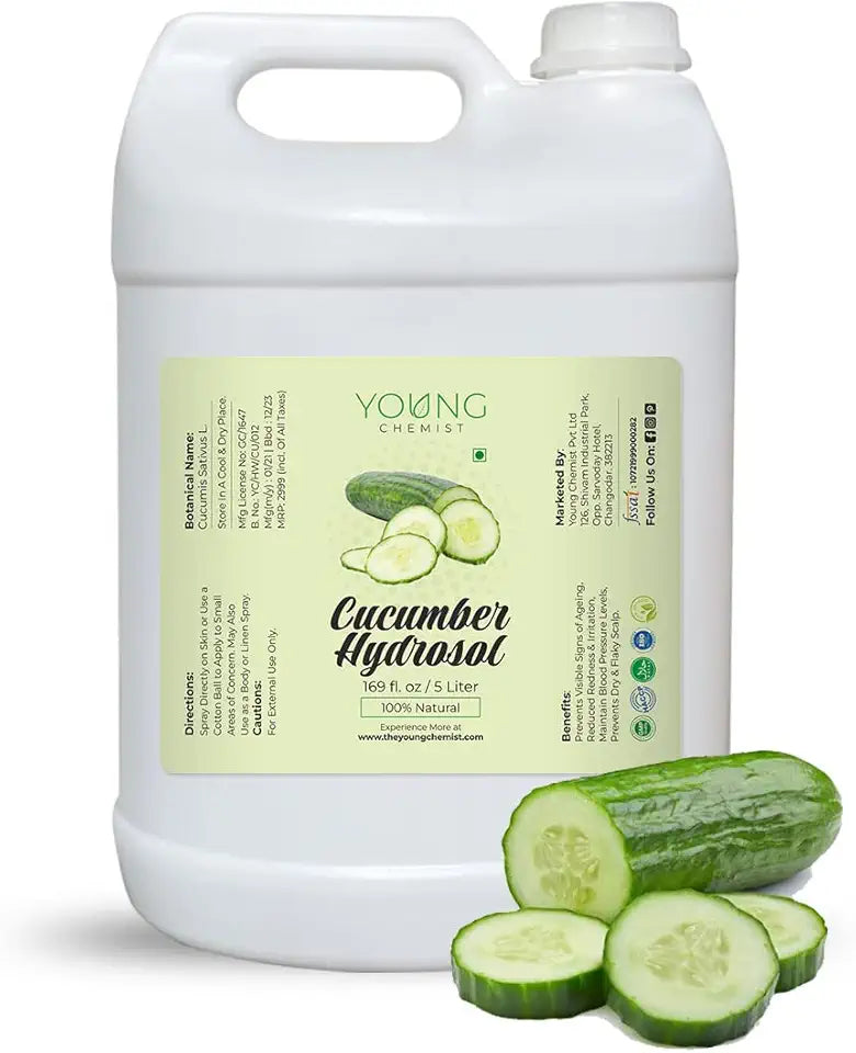 Organic Cucumber Hydrosol Facial Toner 5 Litre R962