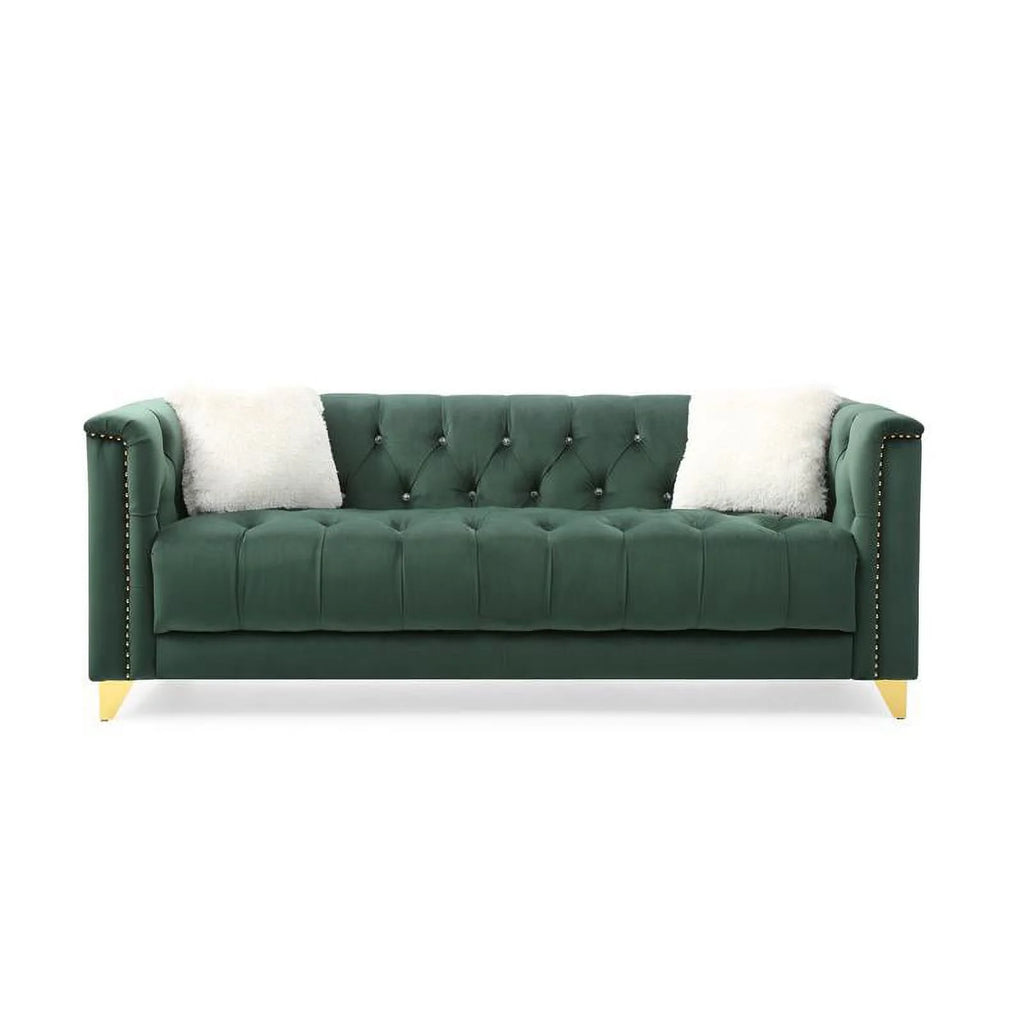 Green Velvet 3Pc Upholstery Living Room Set Z655212