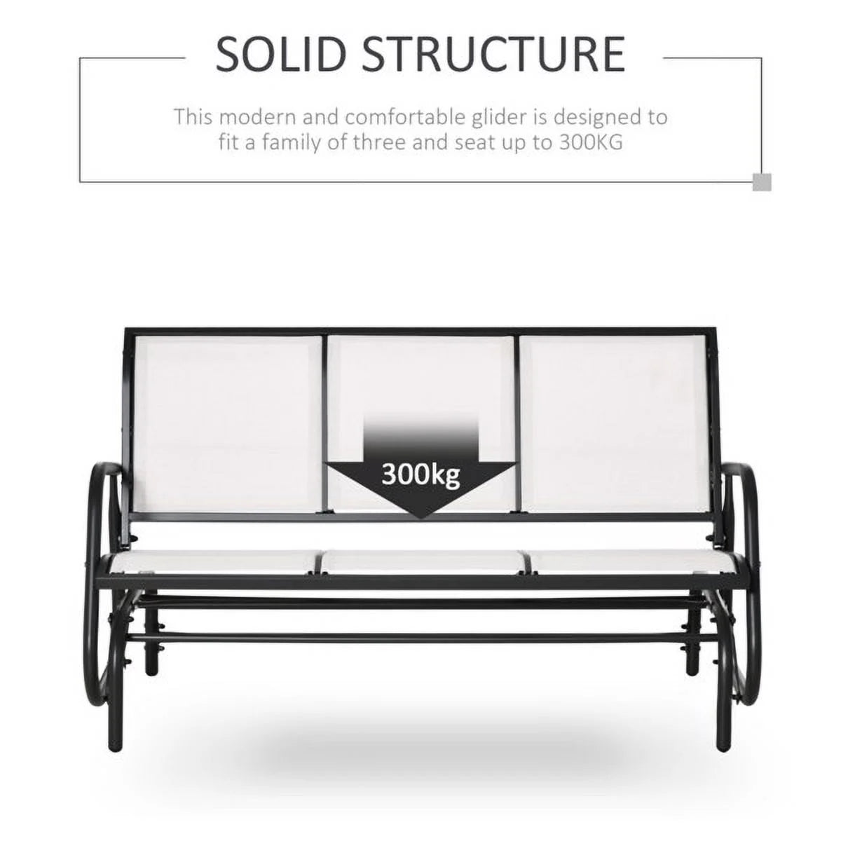 Outdoor Glider Bench 3-Person Rocking Chair L781