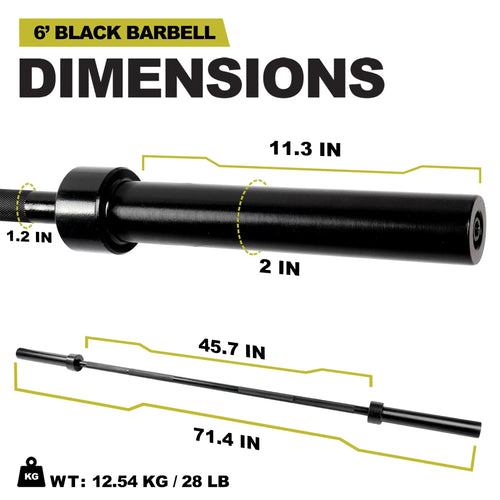 2-Inch Olympic Barbell Weight Bar 7ft 700-Pound Capacity J99513
