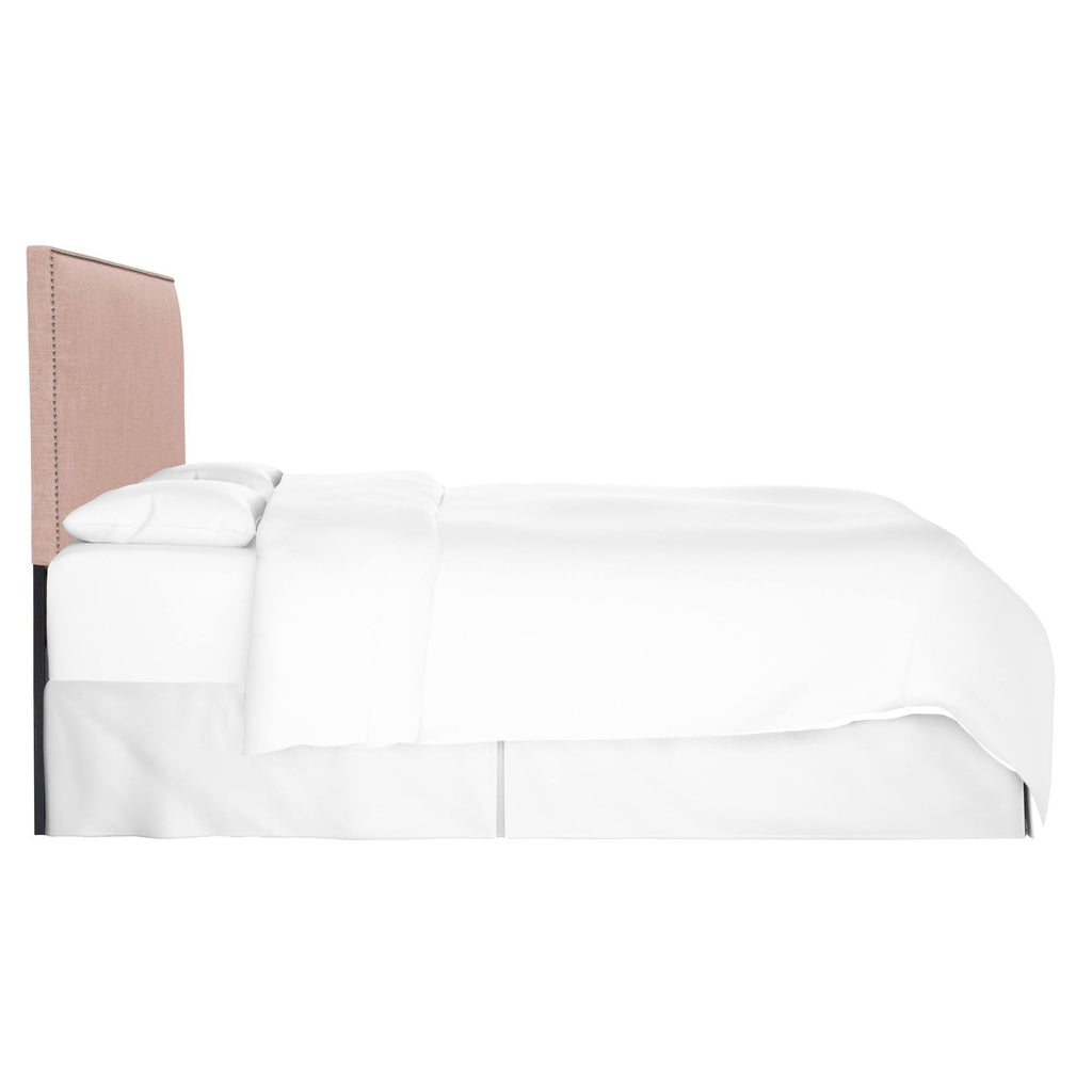 Rosequartz Linen Headboard with Pewter Nailbuttons E868111