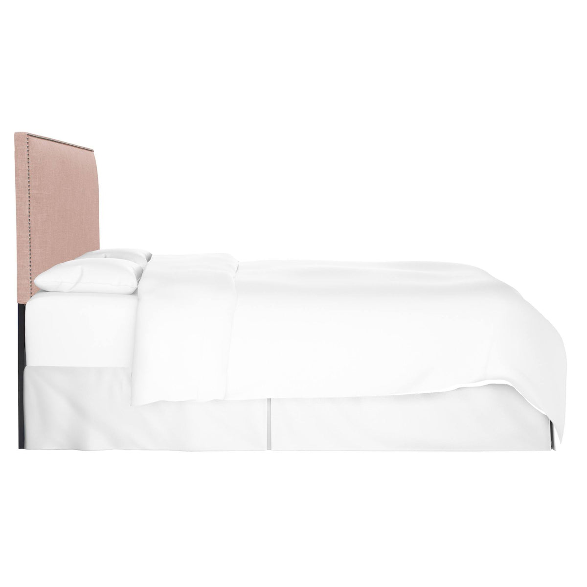 Rosequartz Linen Headboard with Pewter Nailbuttons E868111