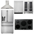 36 Induction Cooktop, Range Hood, Refrigerator, Dishwasher, Wine Cooler H38045