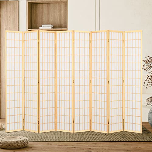 Black 5.6 Ft 8 Panel Room Divider A534