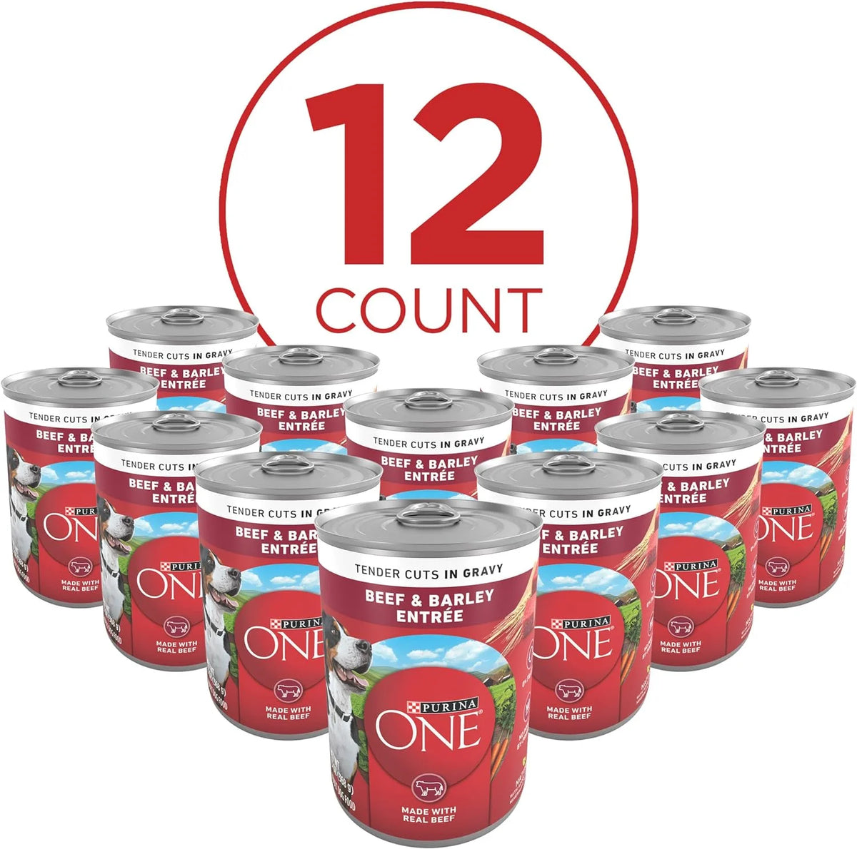 Beef and Barley Entree in Gravy Wet Dog Food 13 oz Cans E34944