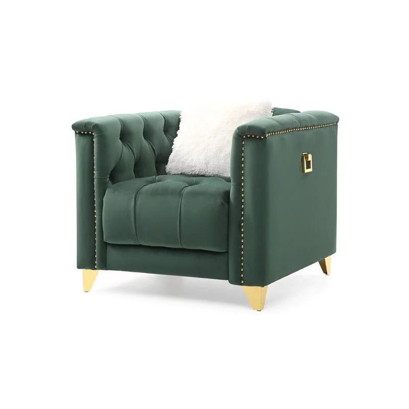 Green Velvet 3Pc Upholstery Living Room Set Z655212