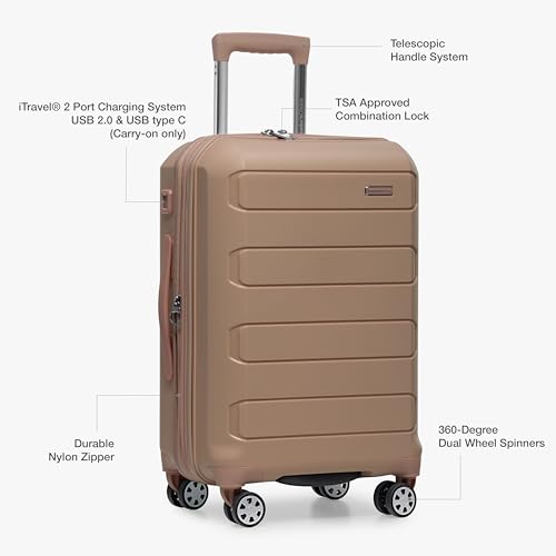 Black 22" Hardshell Expandable Spinner Luggage Z481808
