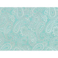 Silver Paisley Teal Gift Wrap E1180