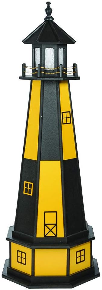 Decorative Lighthouse with Base Wood Turf Green Weatherwood K9358
