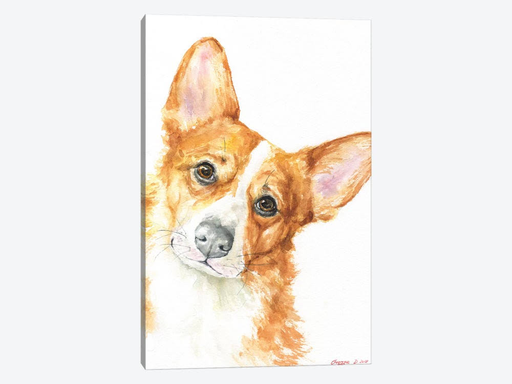 Corgi Print Canvas Art T205928