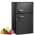 Mini Refrigerator 3.2Cu.Ft Compact Fridge 2-Double Doors with a Freezer E1552