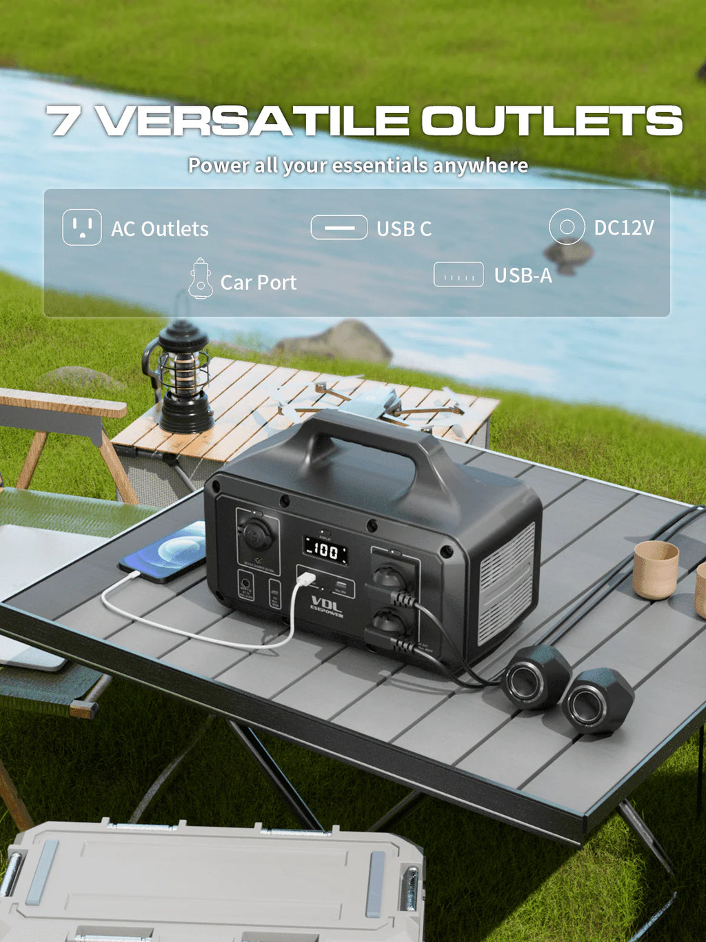 Portable Power Station 800W 510Wh Solar Generator W9582