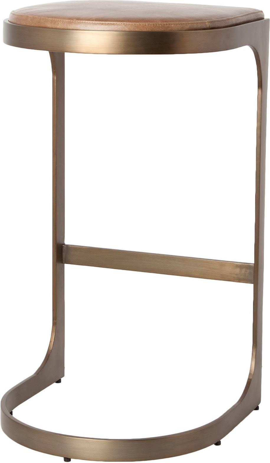Brown Metal Bar Stool L339530