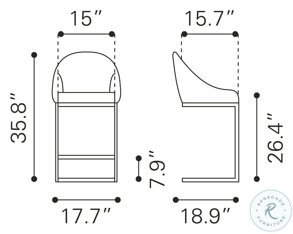 Brown Counter Chair C719