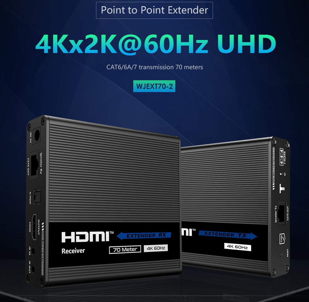 4K@60Hz HDMI Extender Transmitter and Receiver A3622