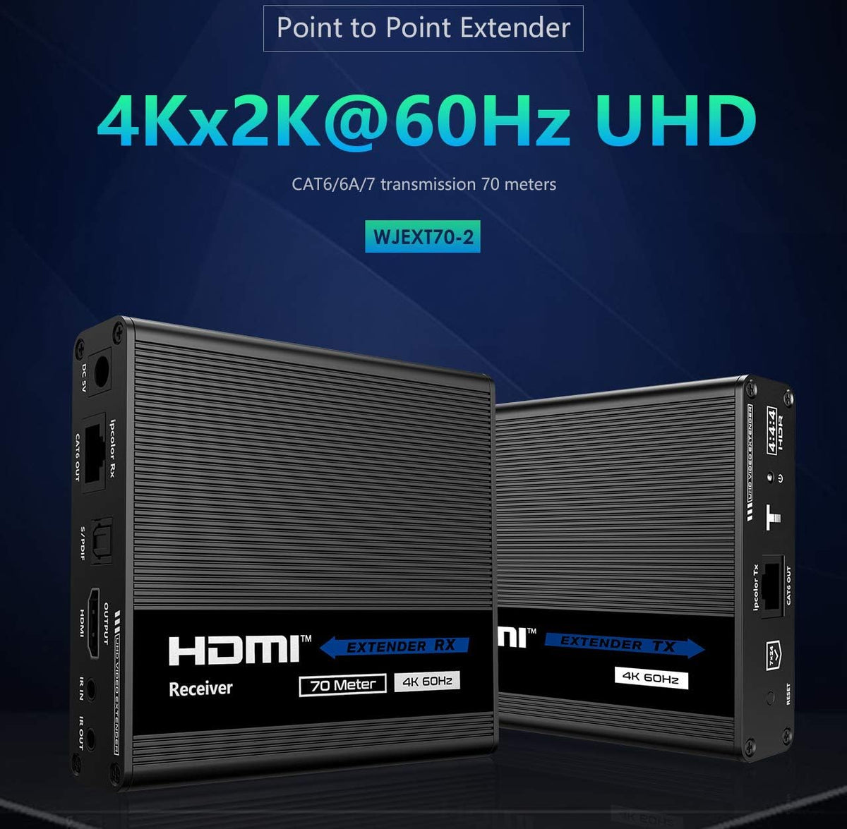 4K@60Hz HDMI Extender Transmitter and Receiver A3622