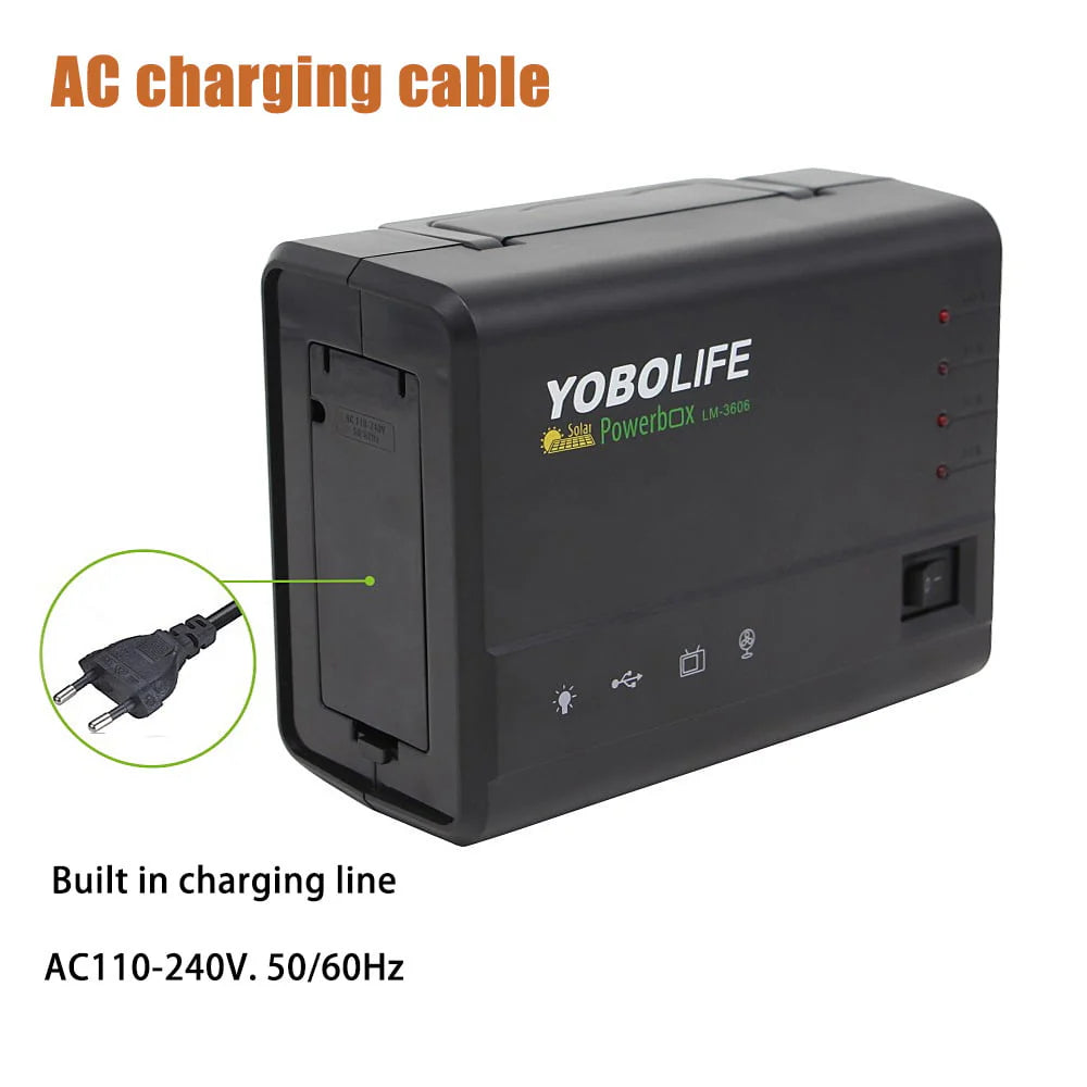 Portable Solar Power Station with 4 LED J997