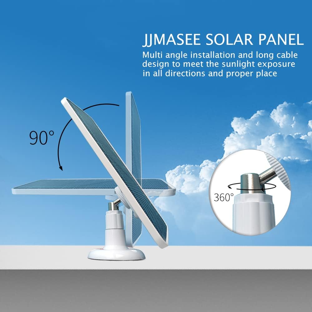 Solar Panel for Outdoor Security Camera with 13 FT Cable and Adjustable Wall Mount Z395