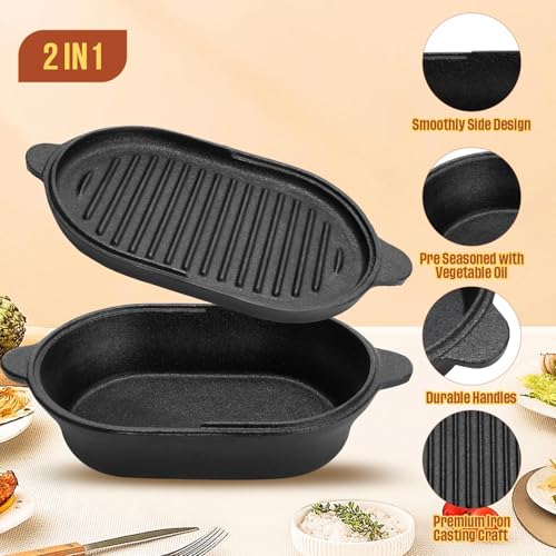 Pre-Seasoned Cast Iron Bread Pan with Lid 2.2QT W407