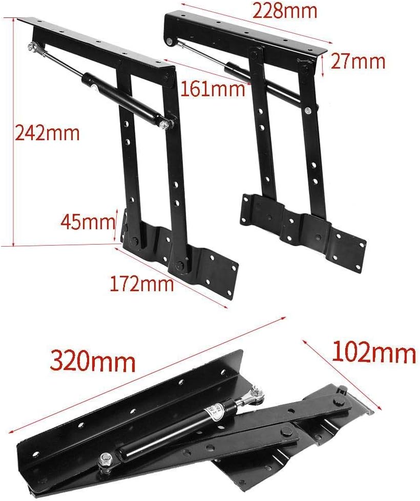 1 Pair Folding Lift up Furniture Hinge U650074