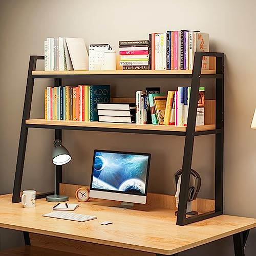 3-Tier Metal Wood Desk Bookshelf Y58301