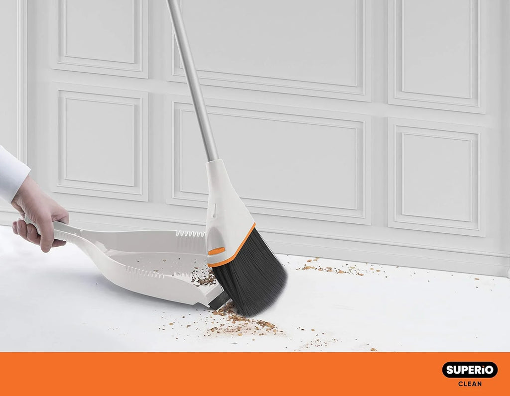 Angle Broom With Clip-On Dustpan Set X99799