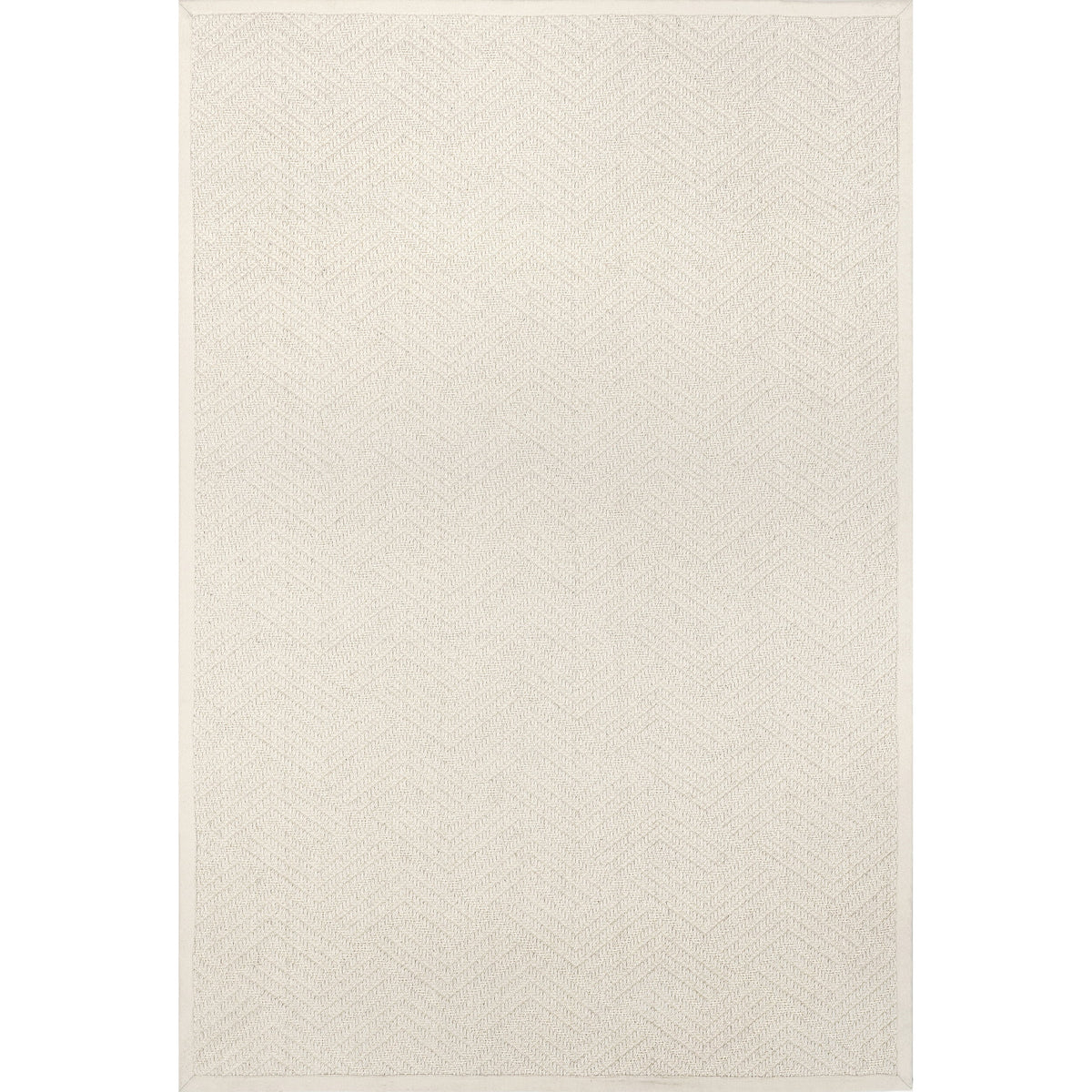 Cream Textured Wool Area Rug 6' x 9' J743