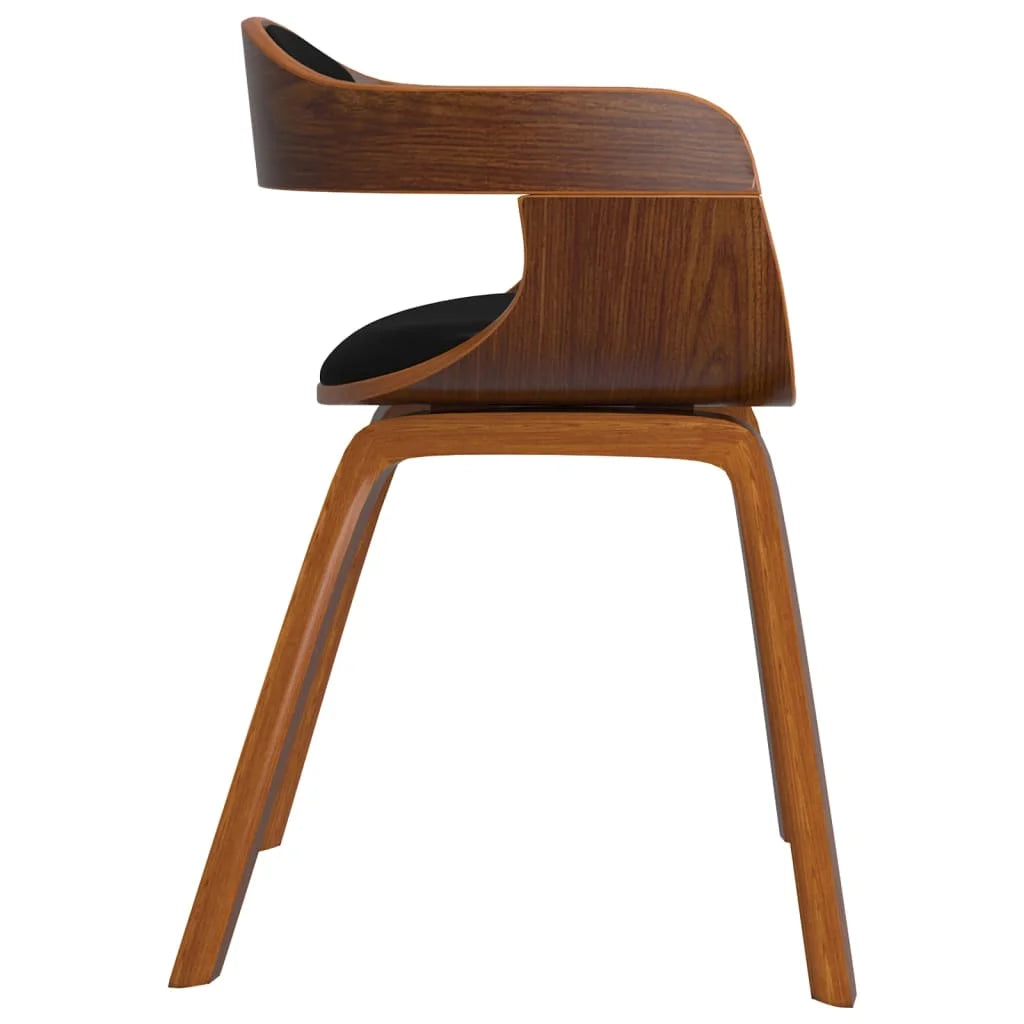 Black 2 pcs Bentwood Faux Leather Dining Chair F67849