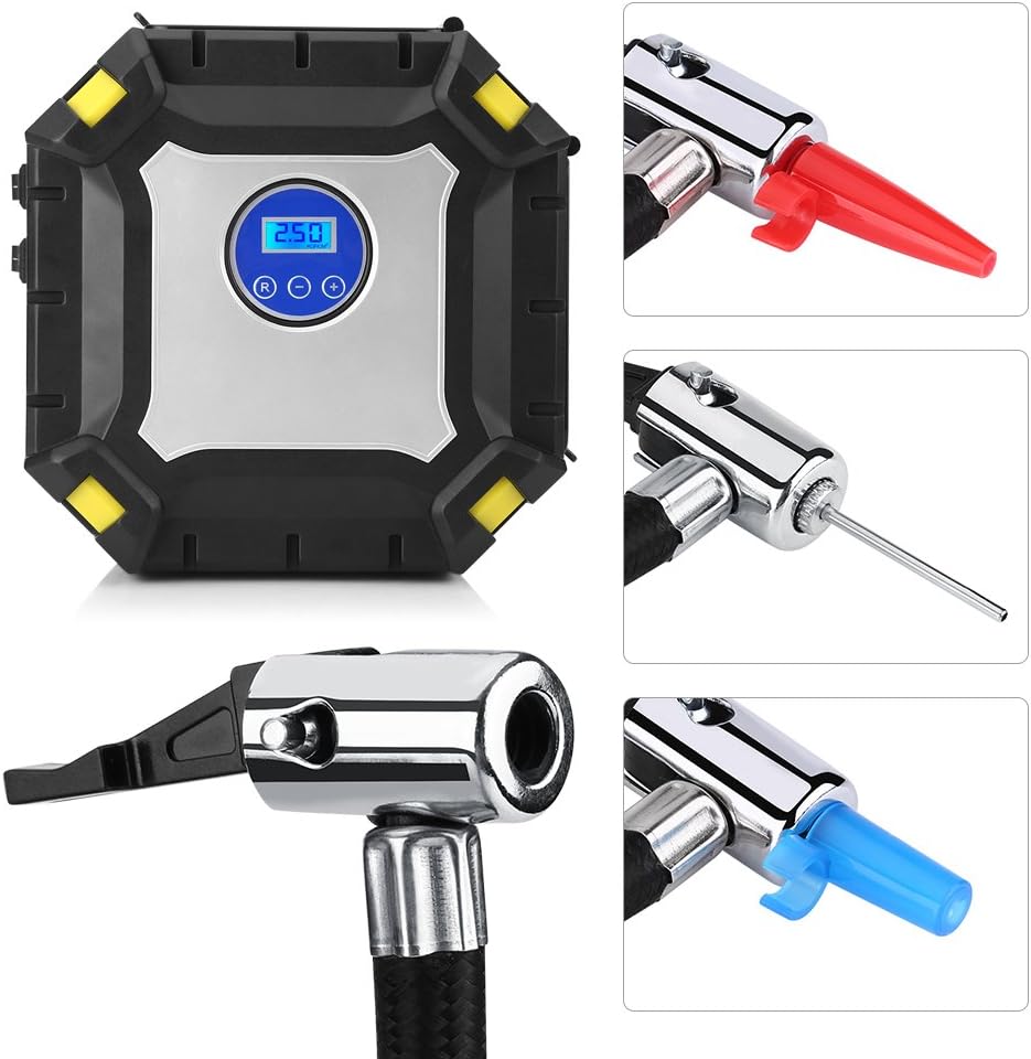 12V Portable Car Tire Inflator Air Compressor 100 PSI Pack of 2 O713244