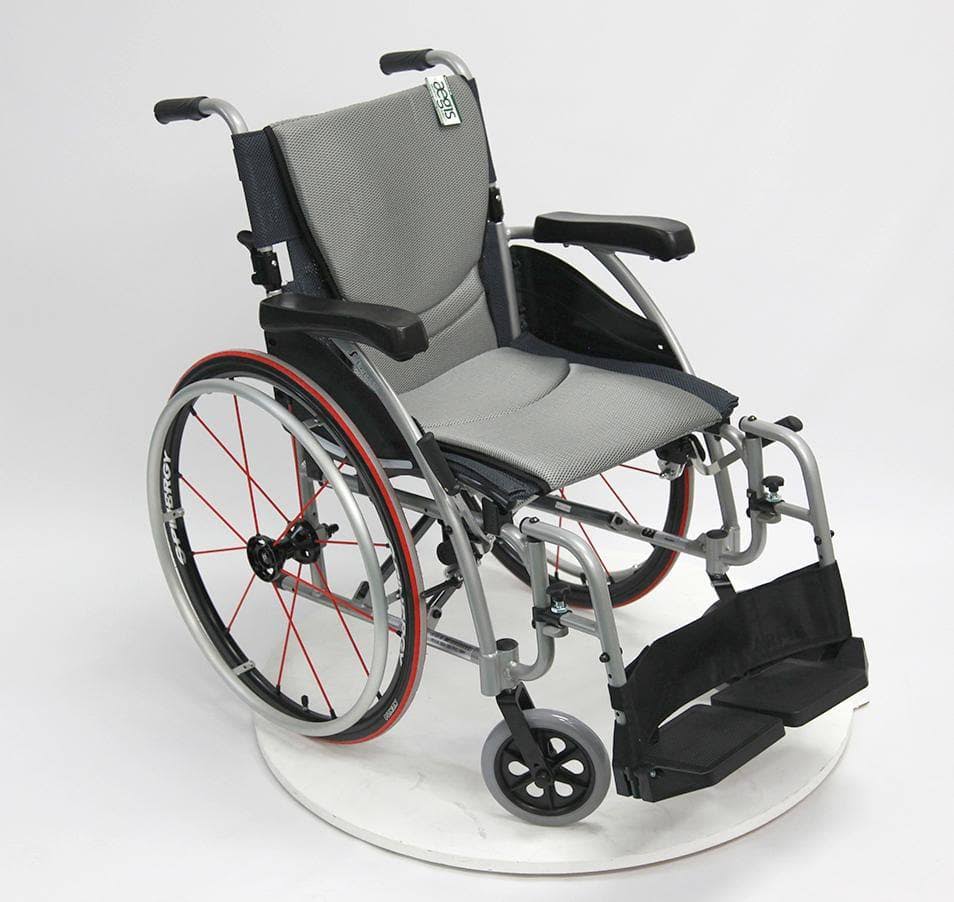Lightweight Ergonomic Wheelchair with Silver Seat V99402