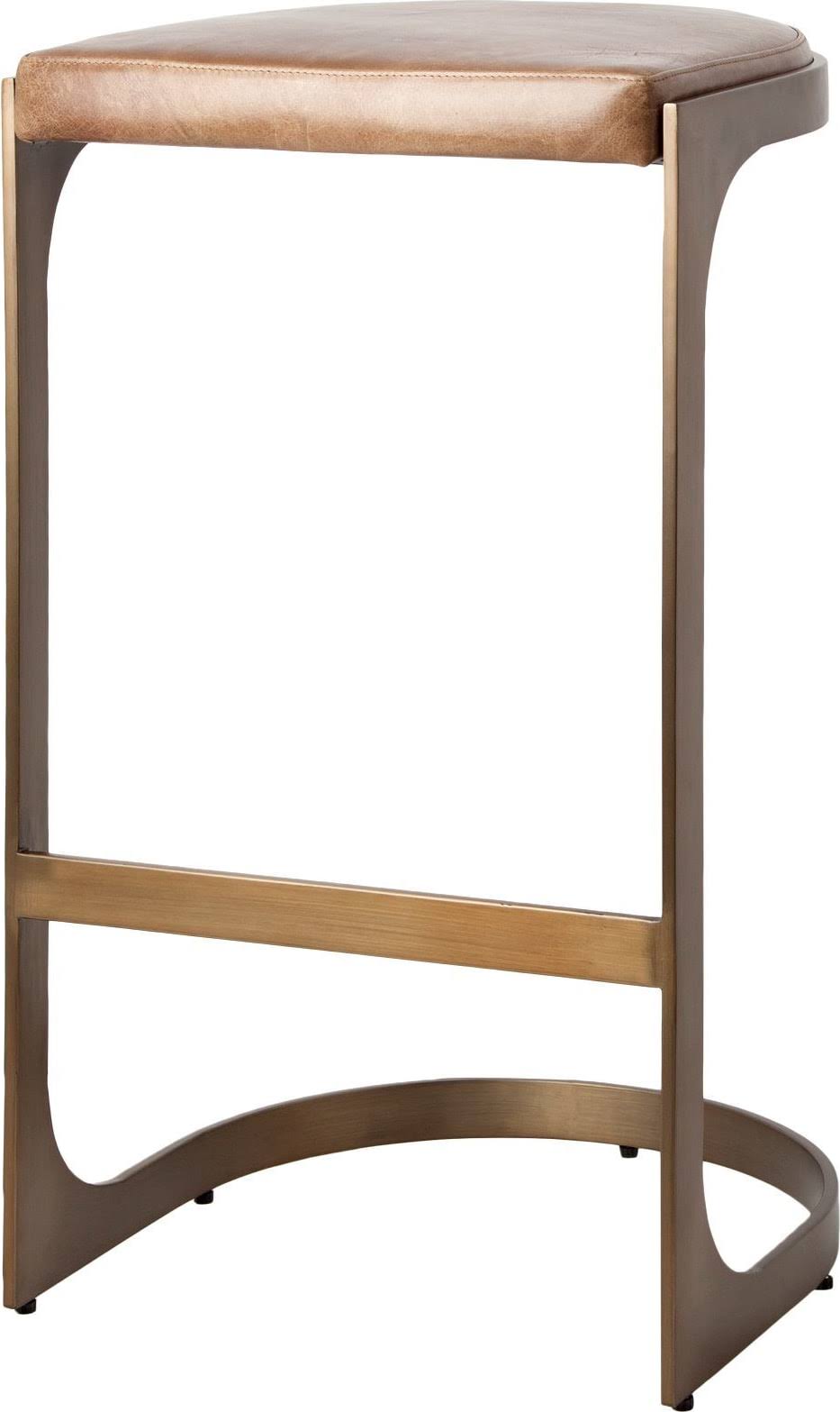 Brown Metal Bar Stool L339530