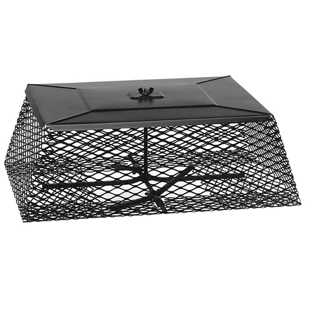 Adjustable Flue Guard Chimney Cap Spark Arrestor in Black A6081