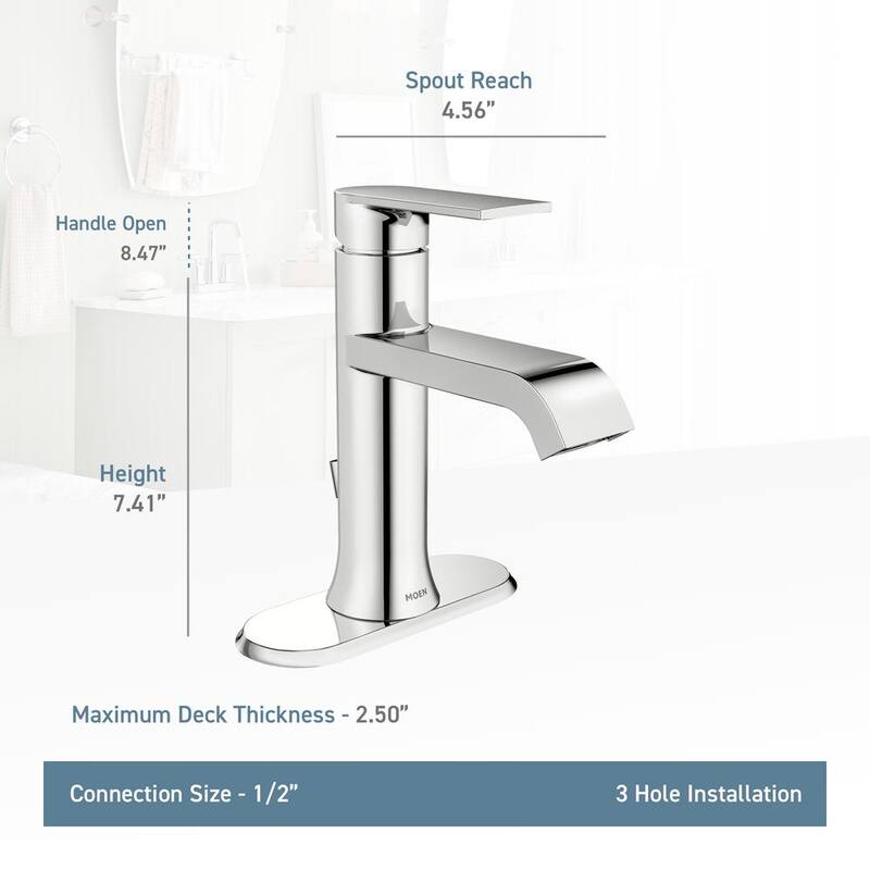 Single Handle Single Hole Bathroom Faucet in Chrome D63390