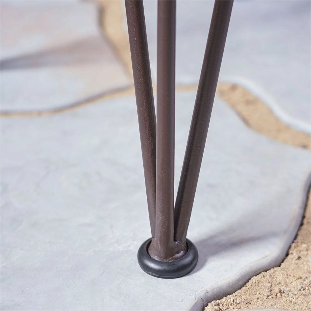 Iron and Acacia Wood Outdoor Side Table H44404