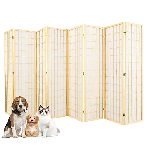 Black 5.6 Ft 8 Panel Room Divider A534